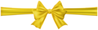 Bow with Ribbon Yellow Clip Art Image