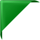 Corner Banner Green PNG Clipart