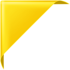Corner Banner Yellow PNG Clipart