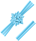 Corner Bow and Ribbon Blue Transparent PNG Image