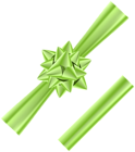 Corner Bow and Ribbon Green Transparent PNG Image