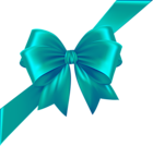Corner Bow with Ribbon Blue Transparent Image