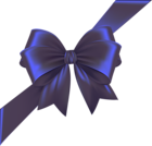 Corner Bow with Ribbon Purple Transparent Image