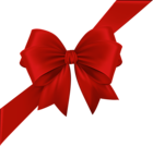 Corner Bow with Ribbon Red Transparent Image