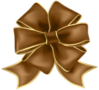Cute Brown Bow PNG Transparent Clipart