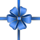 Decorative Blue Bow Transparent PNG Clip Art Image