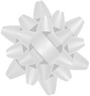 Foil Bow White Decorative PNG Clip Art
