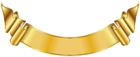 Gold Banner Deco PNG Clip Art Image