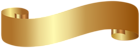 Gold Curled Banner PNG Clipart