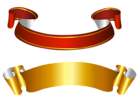Gold and Red Banners Transparent PNG Picture