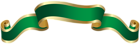 Green Banner Deco PNG Clip Art Image