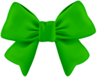Green Bow PNG Transparent Clipart