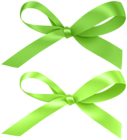 Green Bow Set Clipart Image