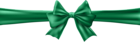 Green Bow with Ribbon Clip Art Image