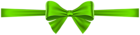 Green Bow with Ribbon Clipart Image