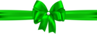 Green Bow with Ribbon PNG Clip Art Image