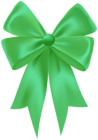 Green Satin Bow Clip Art Image