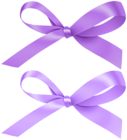 Purple Bow Set Clipart Image