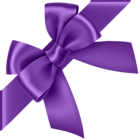 Purple Corner Bow Transparent Clip Art Image