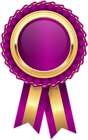 Purple Rosette PNG Clip Art Image