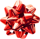 Red Foil Bow PNG Clip Art Image
