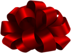 Red Foil Bow PNG Clipart