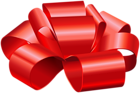 Red Gift Foil Bow PNG Clipart
