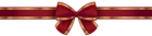 Red Gold Bow PNG Clip Art Image