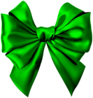 Satin Bow Green Clip Art Image