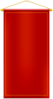 Vertical Red Banner PNG Clip Art Image