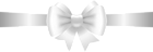 White Bow Transparent Clip Art Image