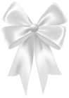 White Satin Bow Clip Art Image