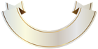 White and Gold Banner Clipart PNG Picture