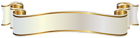 White and Gold Banner PNG Clipart Image