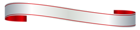 White and Red Banner PNG Clipart Picture