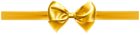 Yellow Bow with Ribbon PNG Clipart