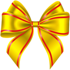 Yellow Red Bow Transparent PNG Clipart