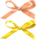 Yellow and Orange Bow Set Clipart Image