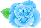 Blue Single Rose PNG Clip Art Image