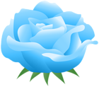 Decorative Blue Rose PNG Transparent Clipart