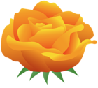 Decorative Orange Rose PNG Transparent Clipart