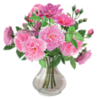 Pink Roses in Vase Transparent PNG Clipart