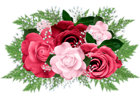 Pink and Red Rose Bouquet Clipart