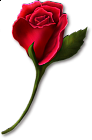 Red Rose Bud Painted Clipart
