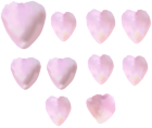 Rose Petals Hearts PNG Clip Art Image