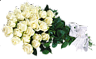 White Roses Transparent Bouquet Clipart