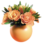 Yellow Rose Vase Transparent PNG Picture