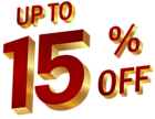 15 Percent Discount Clip Art Image