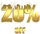 20% Off Gold Winter Sale PNG Clipart