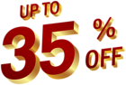 35 Percent Discount Clip Art Image